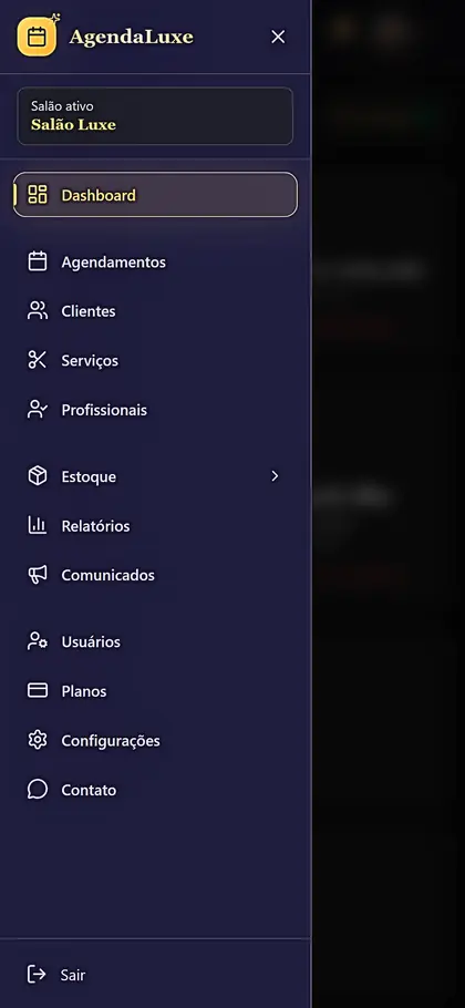 Dashboard AgendaLuxe